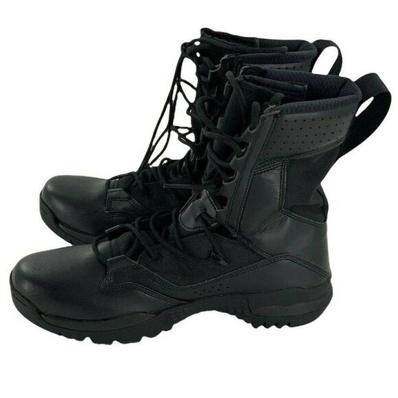 Nike SFB Field 2 8" Boots Mens 10 Leather Military Tactical Combat Triple Black - Picture 4 of 9